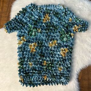 Y2K Floral Popcorn Shirt